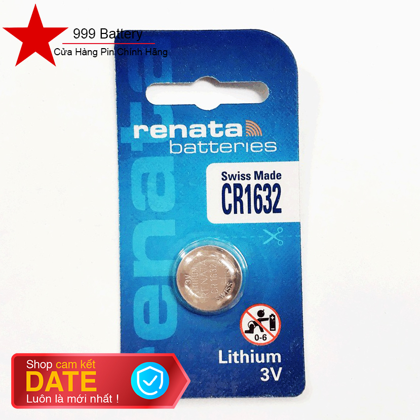 Pin renata cr1632 lithium 3v, pin 1632 chính hãng renata - vỉ 1 viên