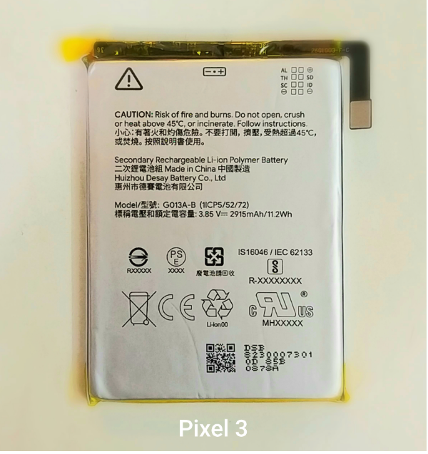 Pin máy google pixel 3 g013a dung lương pin 2915 mah