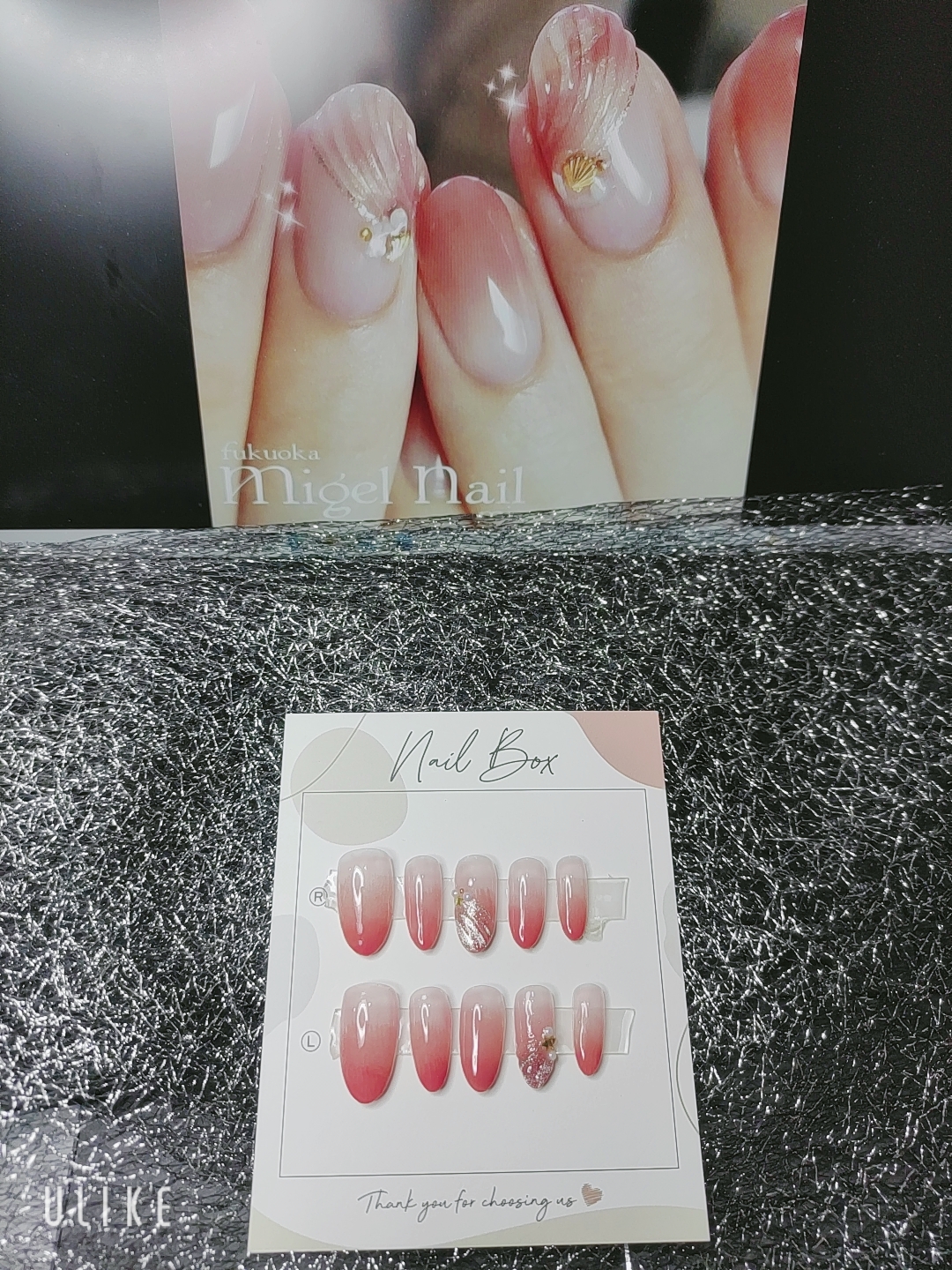 nail box omber viền kiểu vỏ sò