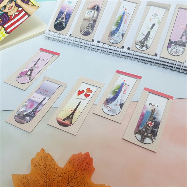 Combo 5 Bookmark Nam Châm Đánh Dấu Sách - Tháp Eiffel