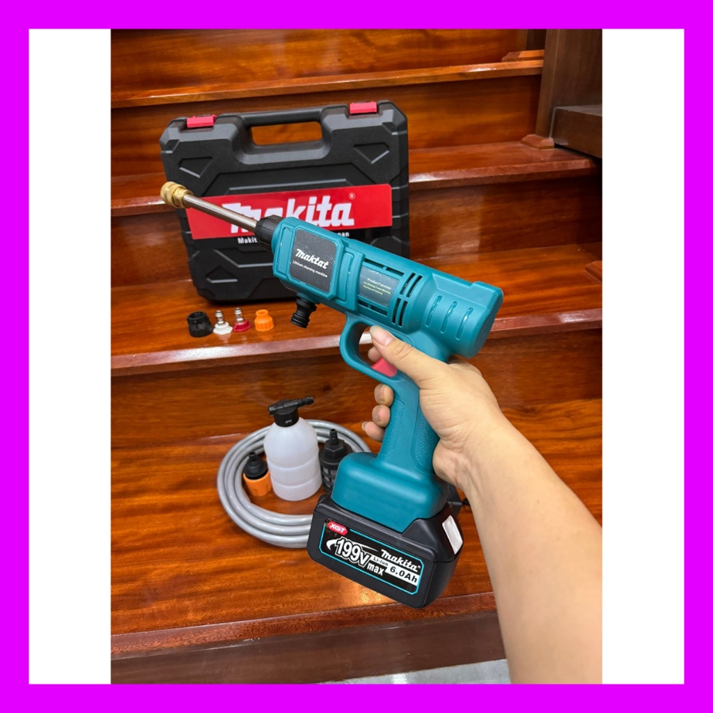 Máy rửa xe ko dây dùng pin makita - hàng nhật bãi mới 98%
