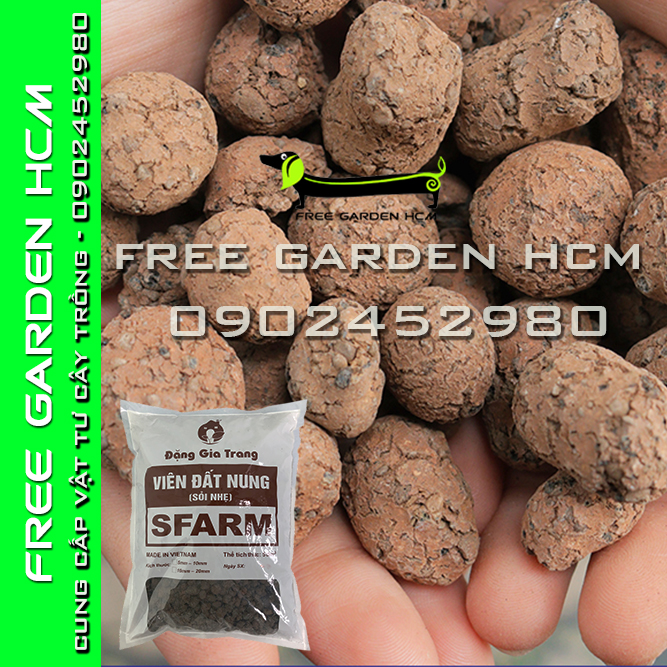 GÓI 5dm3 (3kg) ĐẤT NUNG SFARM/ SỎI NHẸ