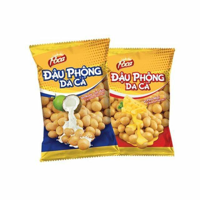 [HCM] Set 20 gói đậu phộng da cá 2 vị 42g của Poca - Đồ Ăn Vặt Giá Rẻ