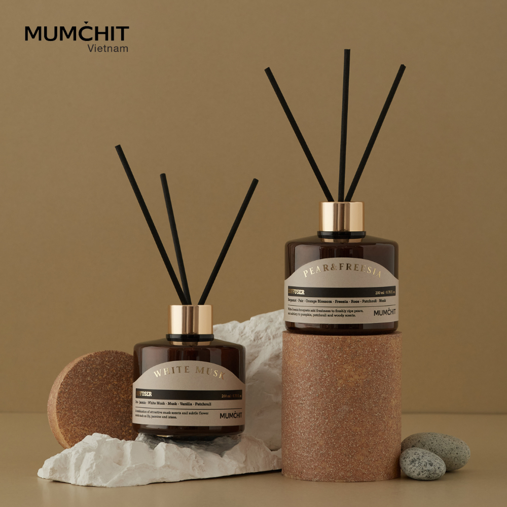 Tinh Dầu Khuếch Tán (2 Lọ x 200ml) MUMCHIT Biotox Diffuser 400ml (Chai Nhựa)