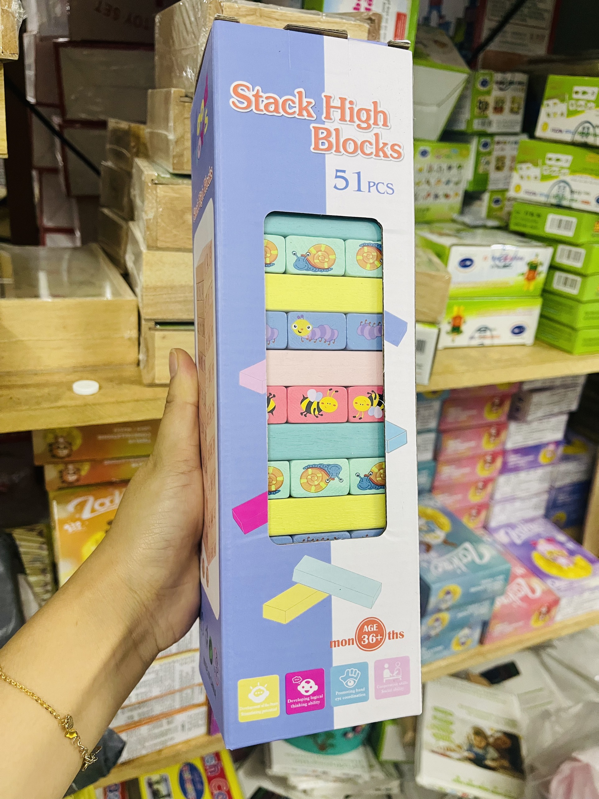 [Voucher 10k]Rút gỗ 48 và 51 thanh số hoặc màu size lớn