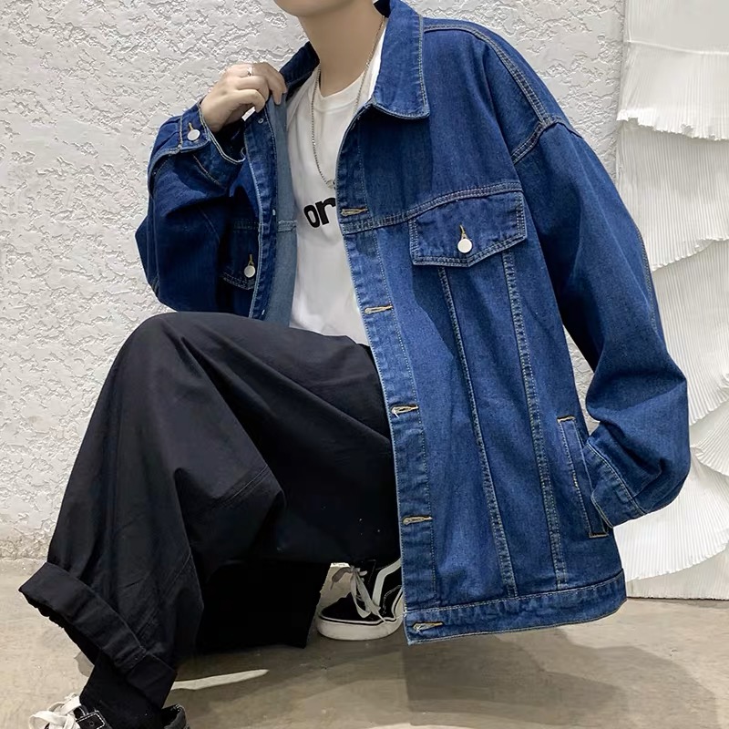 Áo khoác jean nam trắng hàng hot hiếm cao cấp áo khoác nam basic áo khoác nam đẹp 2 quần jeans giá rẻ 19k