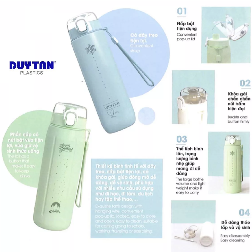 Bình nước Winter Duy Tân 500ml - 700ml