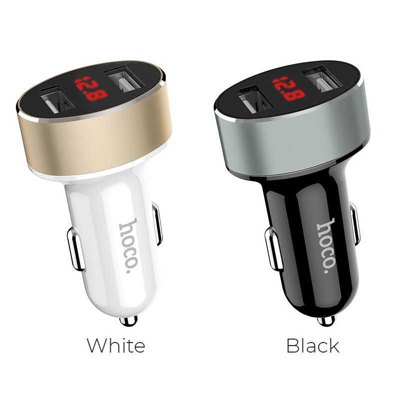 Sạc điện thoại trên ô tô HOCO Z26 [ 2 cổng USB ]