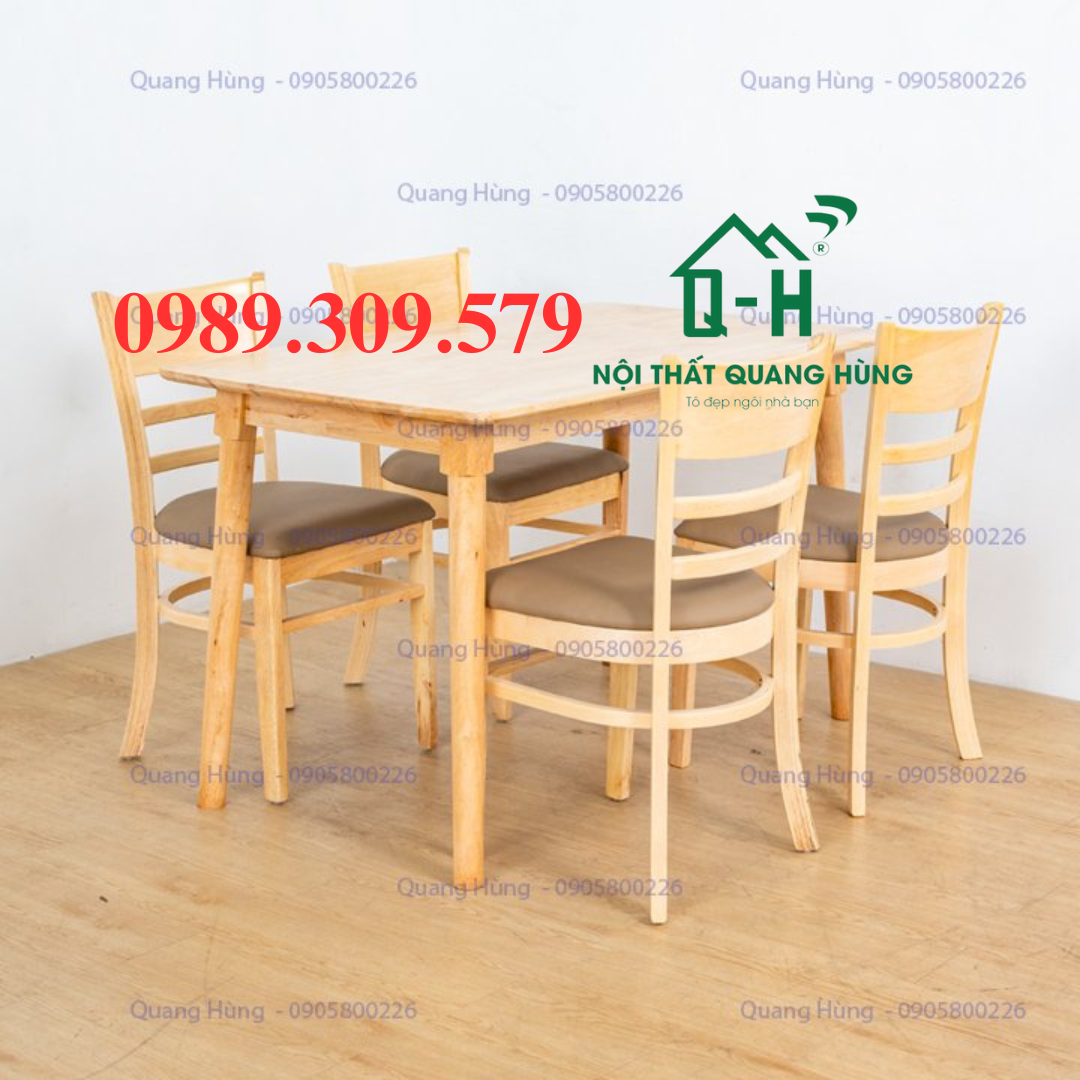 Bộ bàn ăn 4 ghế cao cấp giá rẻ tại xưởng màu vàng ghế cabin
