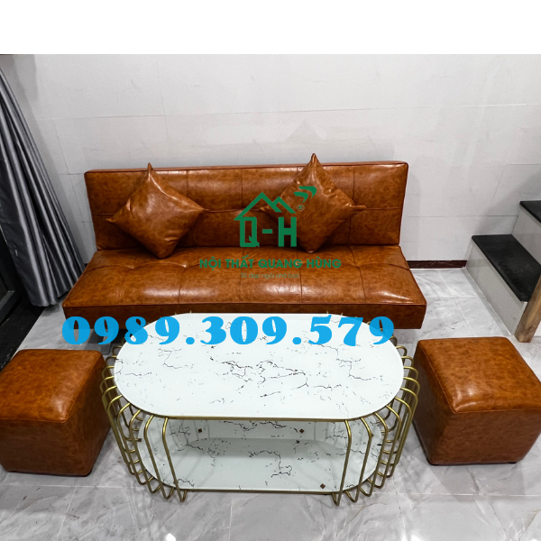 BỘ BÀN GHẾ SOFA PHÒNG KHÁCH CAO CẤP - SOFA BED DÀI 1M7