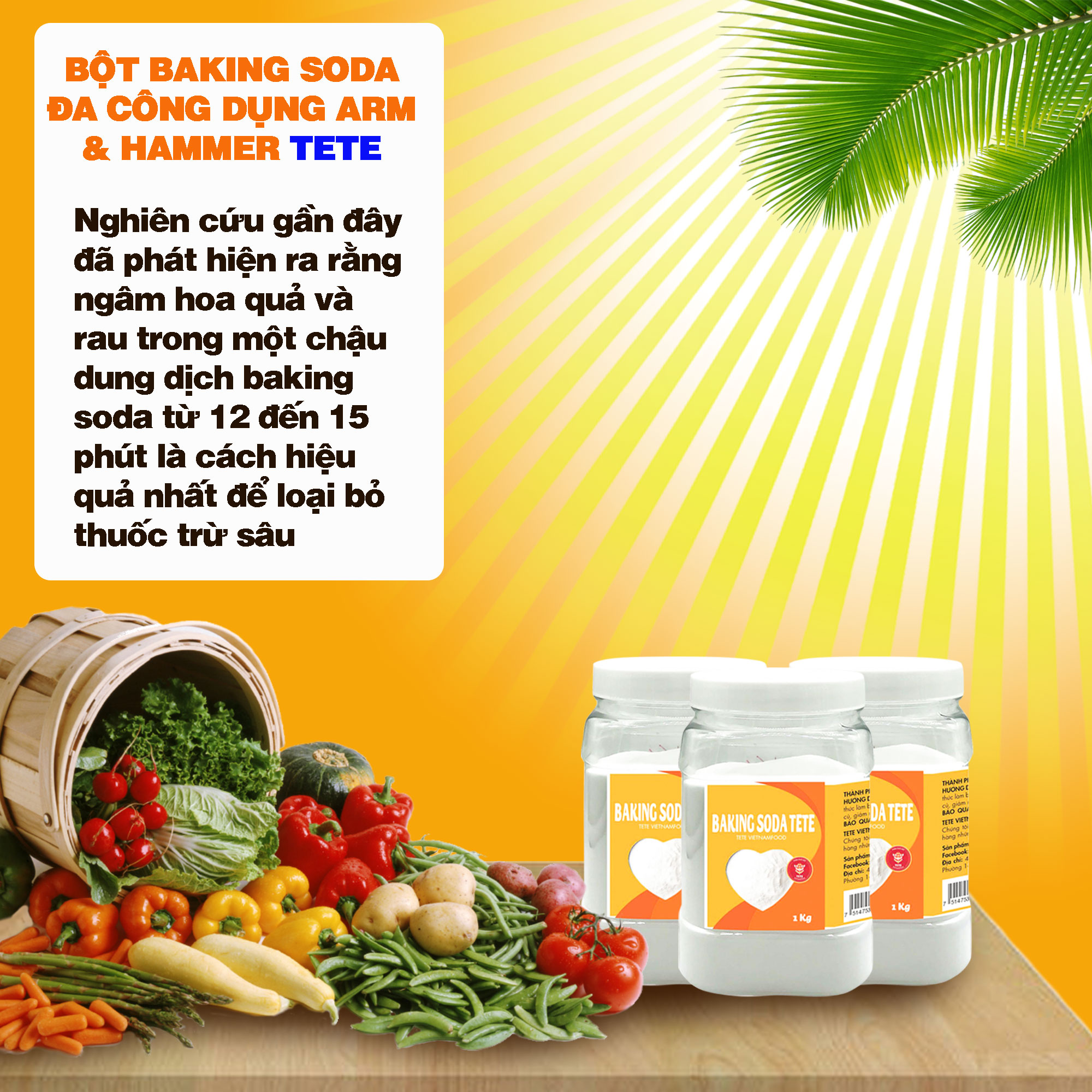 1kg Bột Baking Soda Đa Công Dụng Arm & Hammer TETE