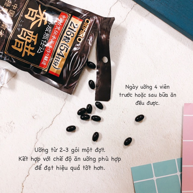 Viên giấm đen giãm cân Nhật