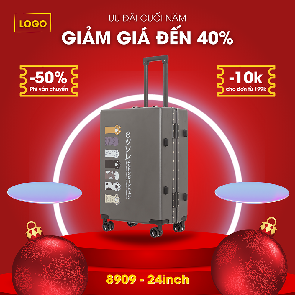 Vali kéo cao cấp siêu nhẹ du lịch nhôm giá tốt Aber ABT_2254