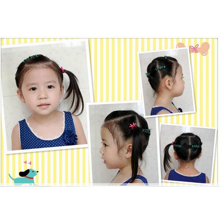 Túi 50 dây buộc tóc cho bé gái
