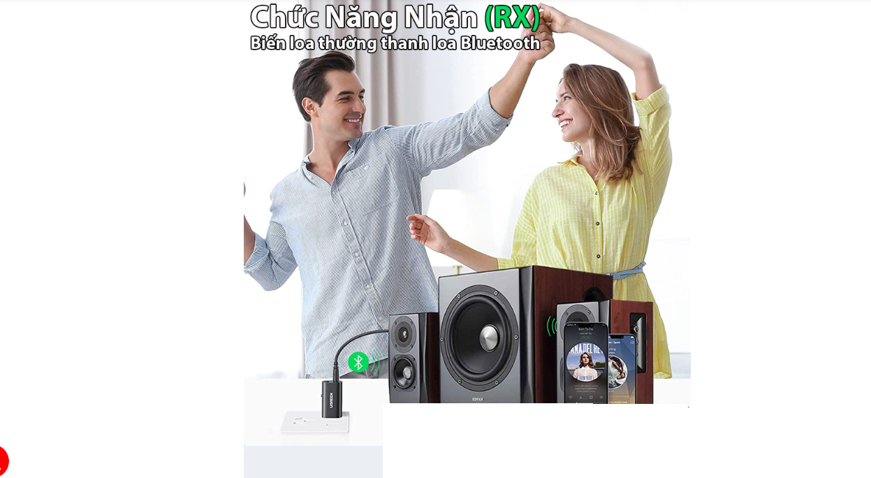 Bộ Thu Phát 2 trong 1 Bluetooth 5.1 Ugreen 60300 Chính Hãng