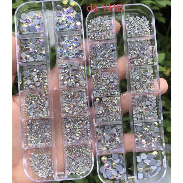 Đá chân keo lưới YHB trắng, ab(7 màu)