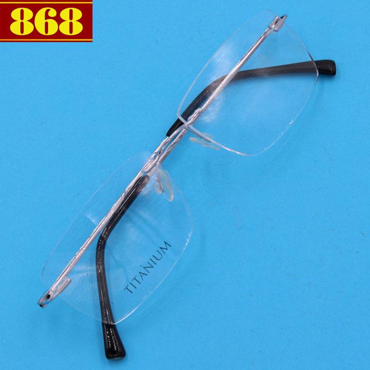 Eyeglass frames myopia borderless ti-tan silver, eye glasses, eye business