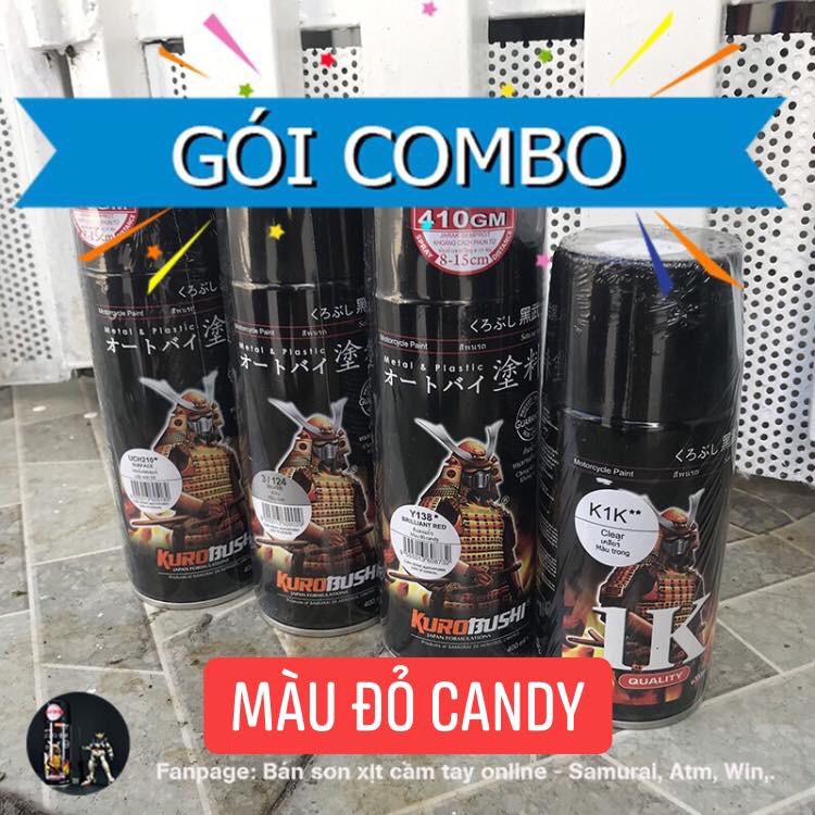 Sơn samurai combo màu đỏ candy y138