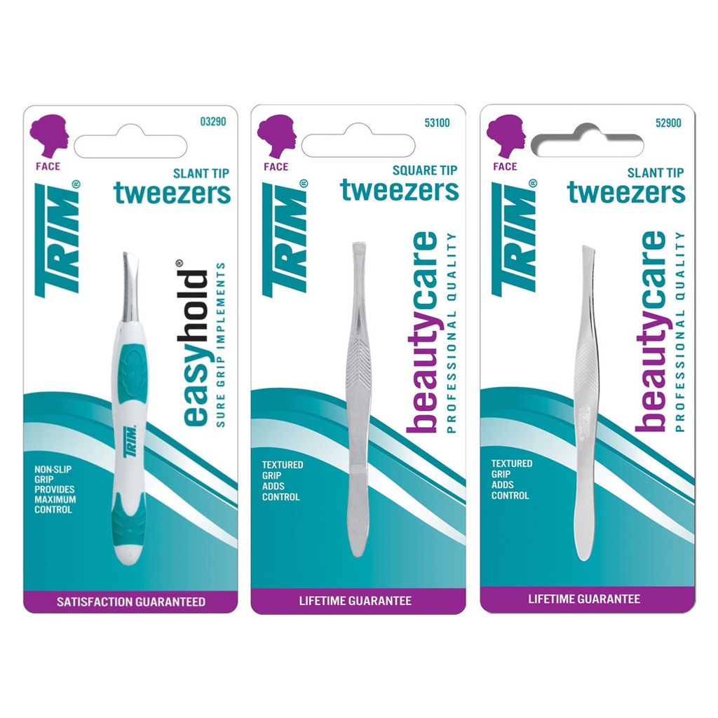 Nhíp Nhổ Lông Mày Hiệu TRIM Cao Cấp - Nhíp Đầu Xéo