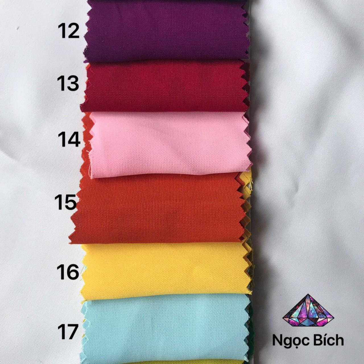 Vải lụa ngọc bích, đẹp, độc lạ (35 màu) MS650