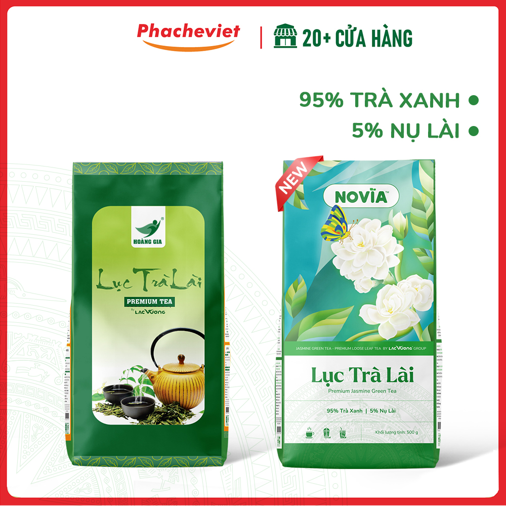 Lục Trà Lài Hoàng Gia 500g và 1Kg, Lục Trà Lài Novia 500g (Trà Xanh Hoa Lài, Trà Lài, Trà Hoa Nhài, Trà Nhài)