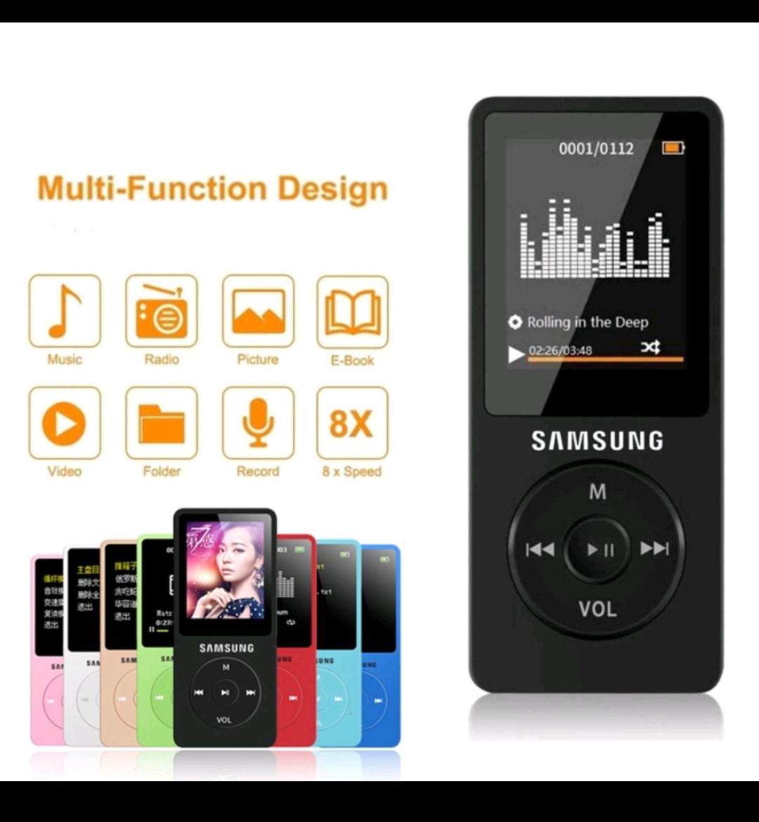 Máy nghe nhạc mp3 mp4 samsung walkman màn hình lcd hỗ trợ thẻ nhớ