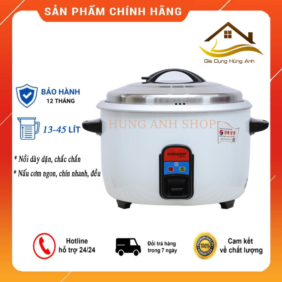 Nồi Cơm Điện Công Nghiệp CUCKOO Dung Tích Lớn (13-20-30-40L) Chất Liệu Lòng Nồi Nhôm Cao Cấp, Nồi Cơm Đa Năng, Cơm Nấu Nhanh, Chín Đều, Tiết Kiệm Thời Gian, Bảo Hành 12 Tháng