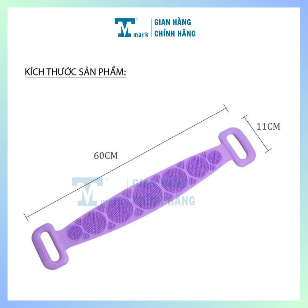 Dây tắm cọ chà lưng 2 mặt bằng silicon đa năng ( màu ngẩu nhiên) Tmark