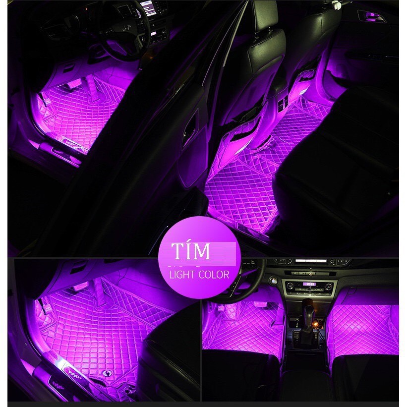 Đèn LED gầm ghế ô tô 4 x 12 bóng