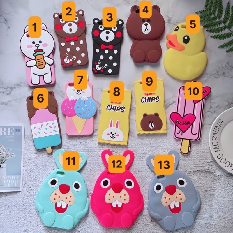 [XẢ KHO]Ốp Lưng iPhone 6Plus/6sPlus Silicone Dẻo Hình Thú Dễ Thương