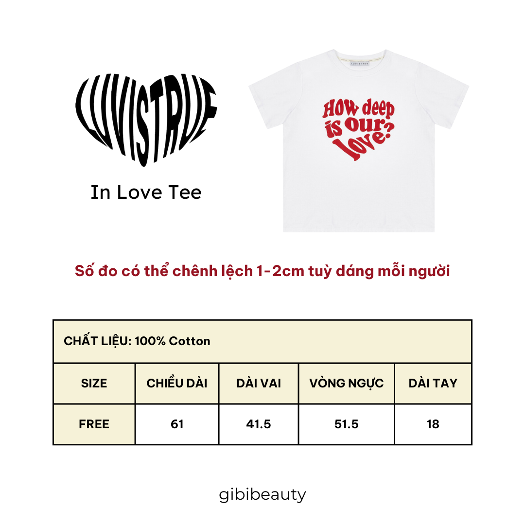 Áo thun LUVISTRUE Love In Tee