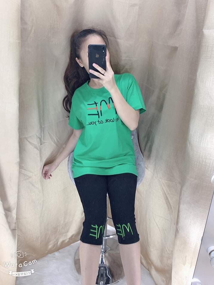 Bộ lửng ngố mặc nhà thêu chữ ME ( có size đại )