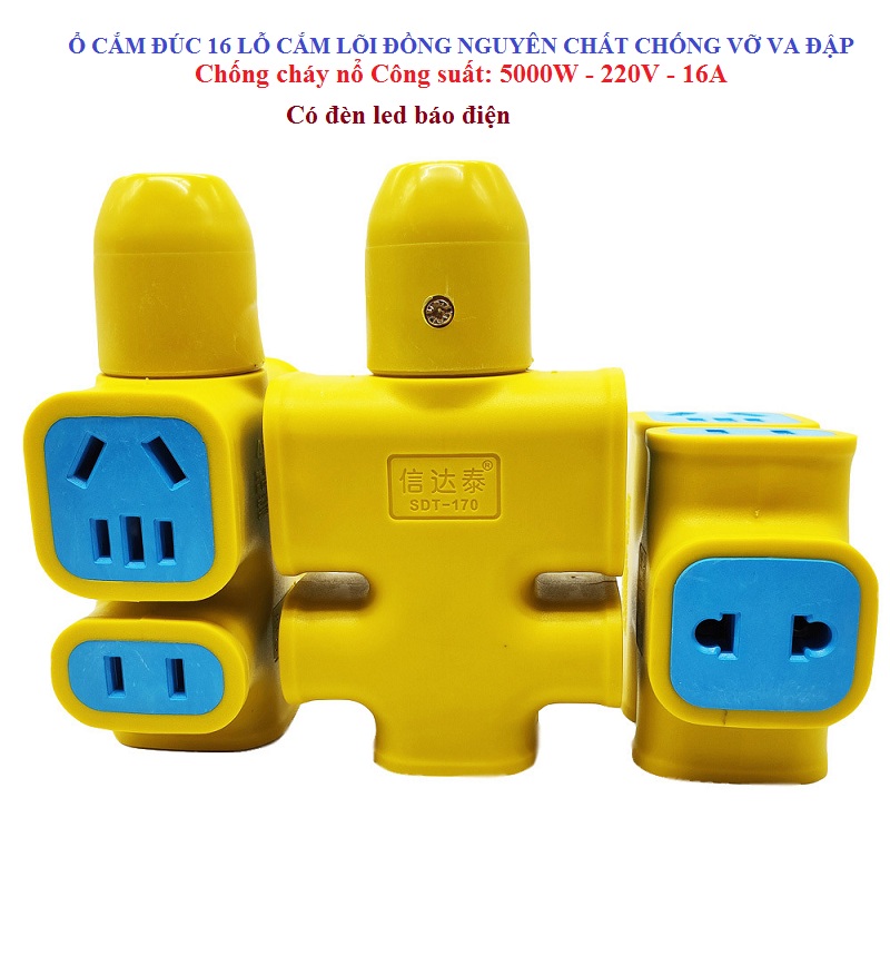 Ổ CẮM ĐÚC KHÔNG VỠ SIÊU BỀN 16 Lỗ