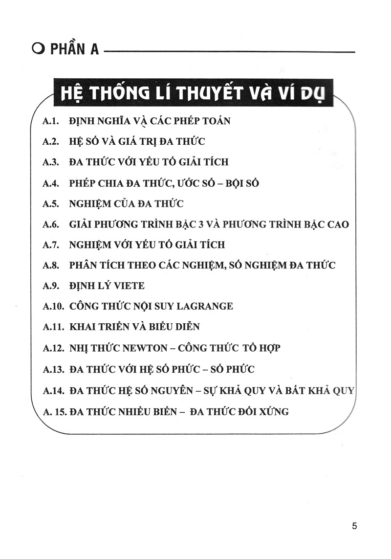Sách - Chuyên Khảo Đa Thức - (HA) - Newshop