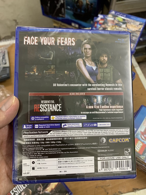 Đĩa Game Ps4 Resident Evil 3 Remake Asia