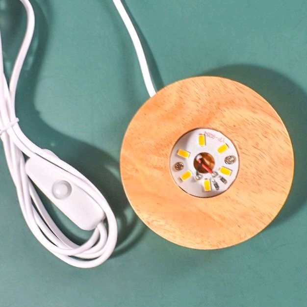 Đèn led làm đế đèn ngủ, trang trí epoxy resin, đế đèn ngủ
