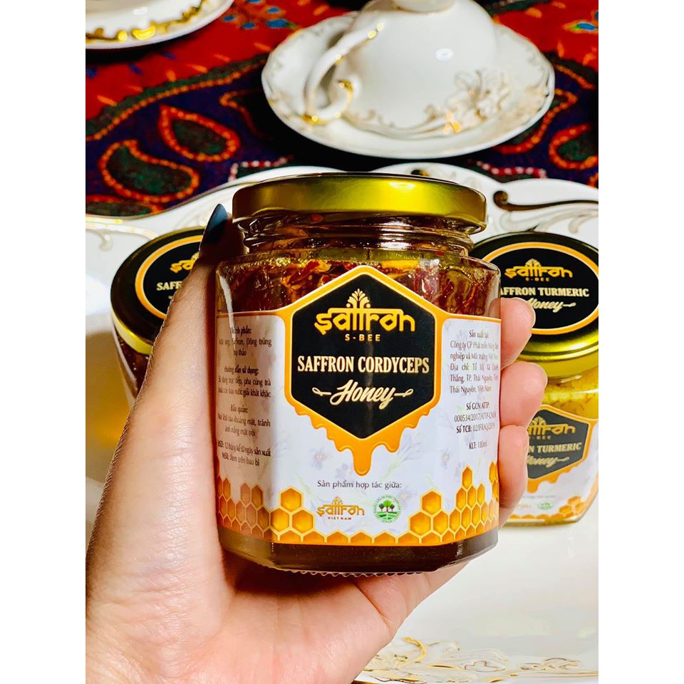 Saffron ngâm mật ong đông trùng hạ thảo