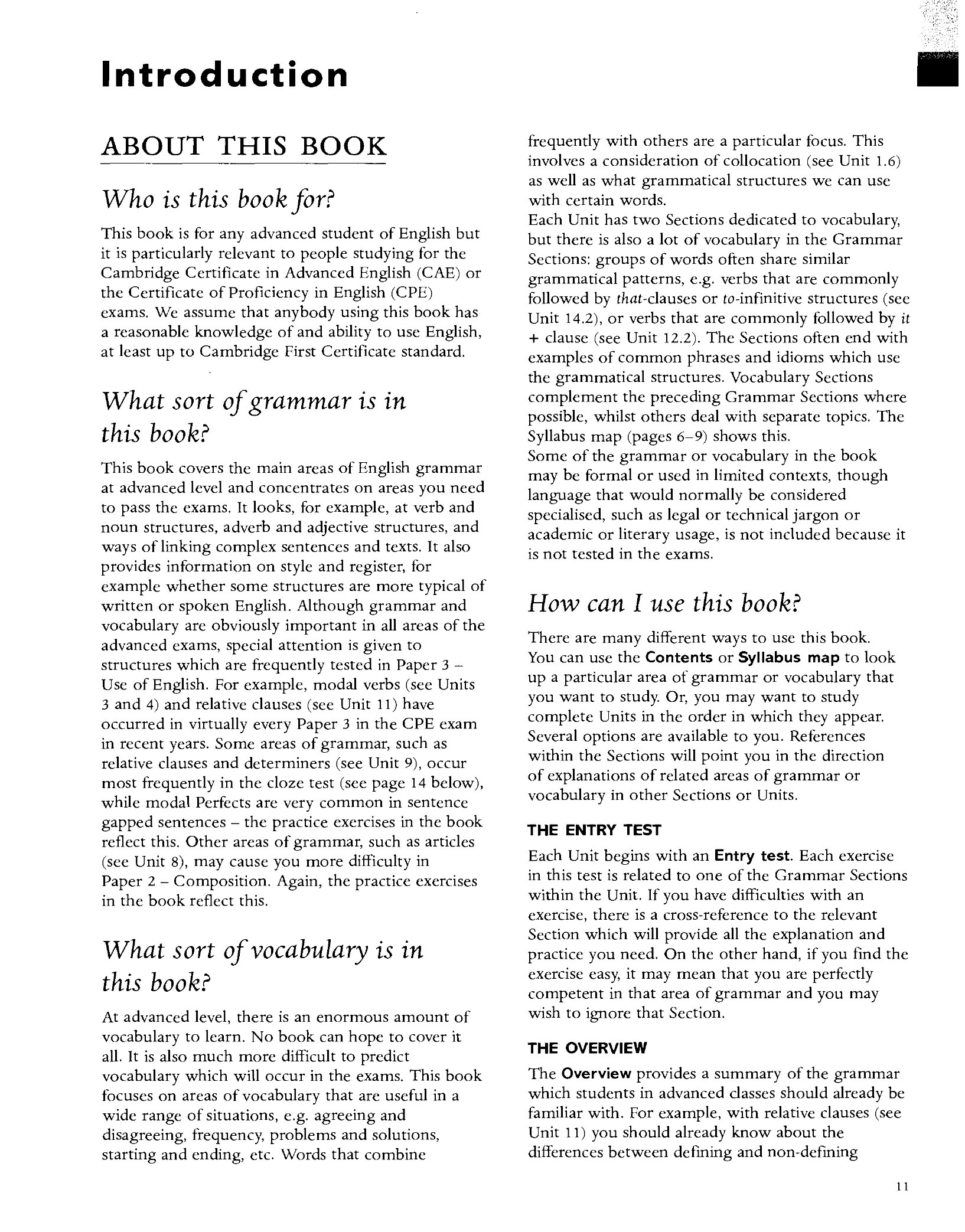 GRAMMAR AND VOCABULARY FOR CAMBRIDGE ADVANCED (Sách đen trắng)