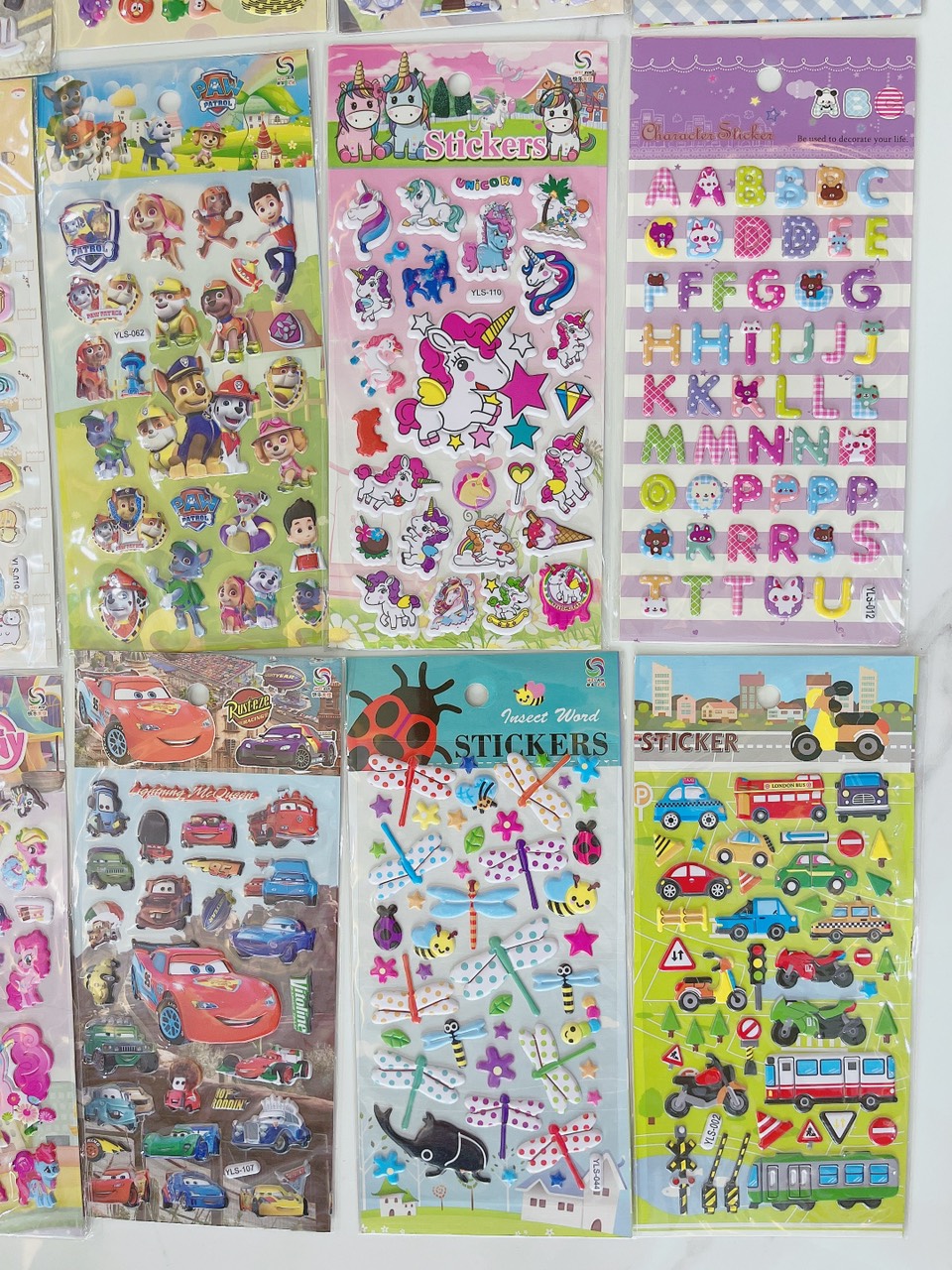 Hình dán đồ chơi sticker 3D nổi cho bé
