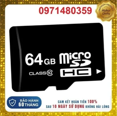 Thẻ nhớ 64Gb - 32Gb - 16Gb Class10 tốc độ cao chuyện dụng cho Camera IP wifi Smartphone loa đài.