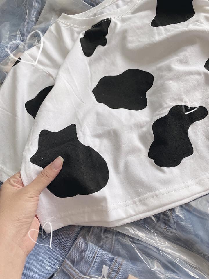 ÁO CROPTOP TAY LỠ BÒ SỮA