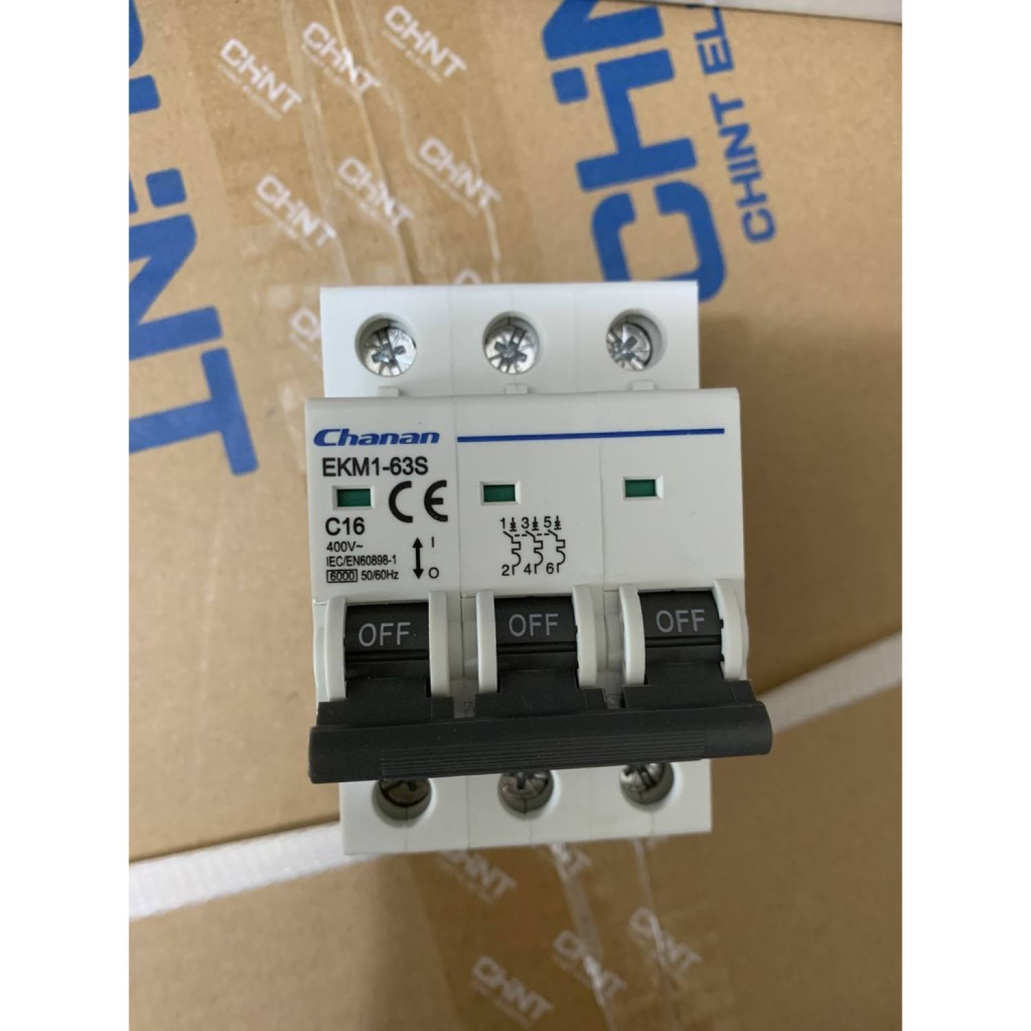 (CHANA) Atomat cài MCB EKM1 63S 3C