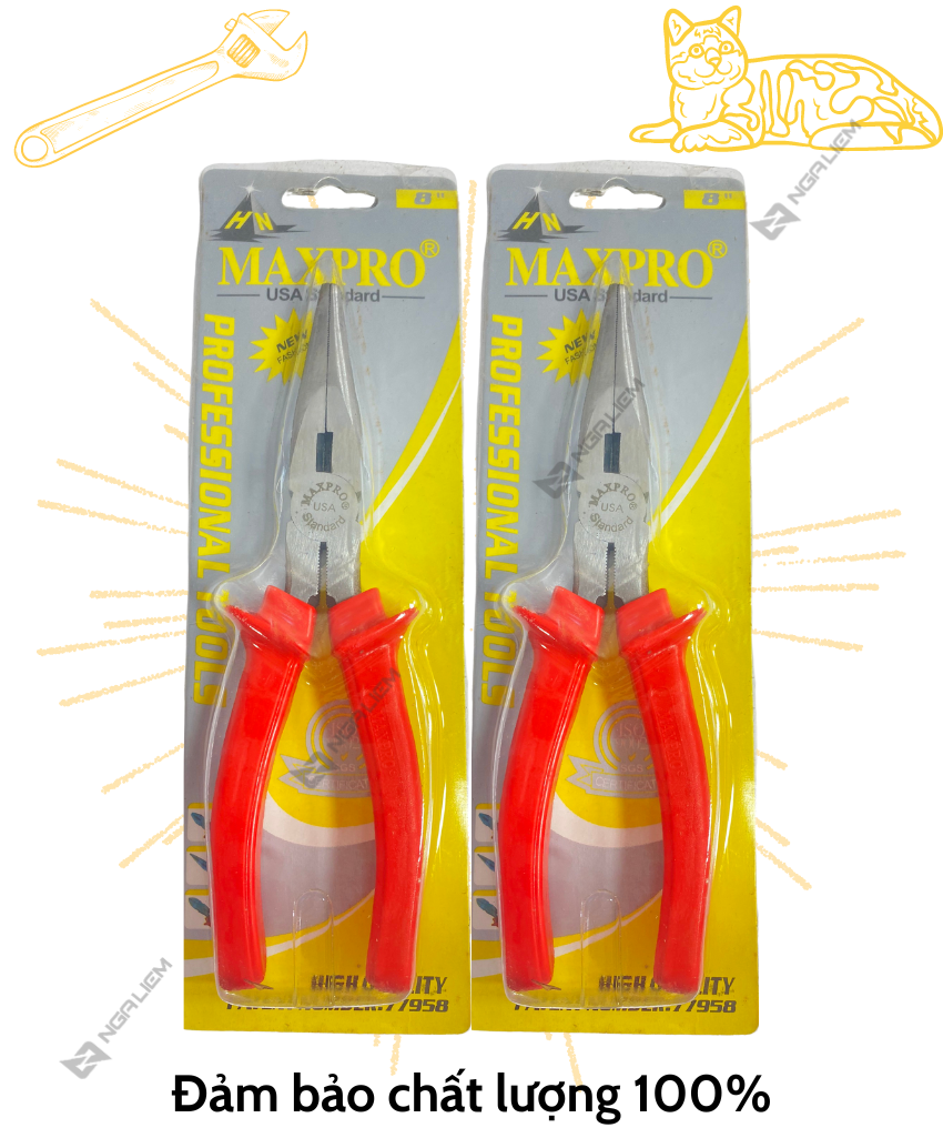 Needle-nose pliers red handle 8 ''Maxpro [quality goods]