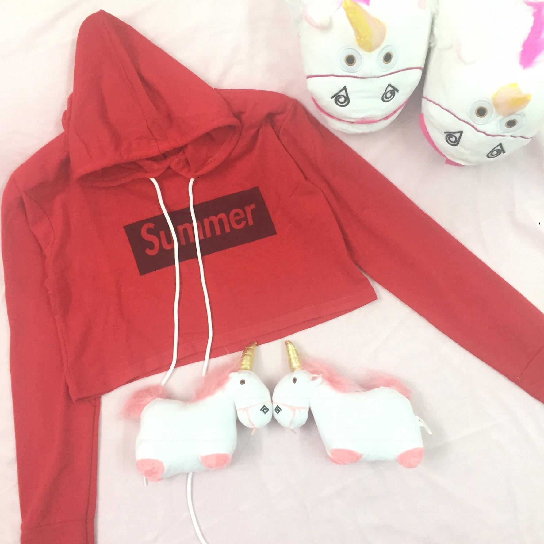 Hoodie croptop . Có ảnh thật