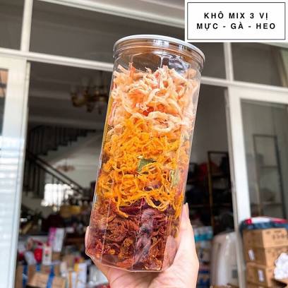 Khô mix 3 vị mực-gà-heo 300g