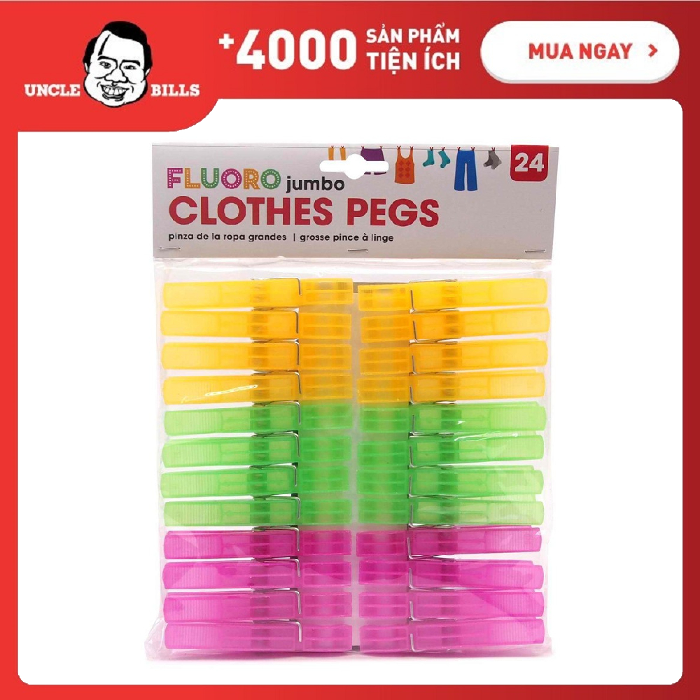 Kẹp quần áo cỡ lớn 24cái UBL BL0067
