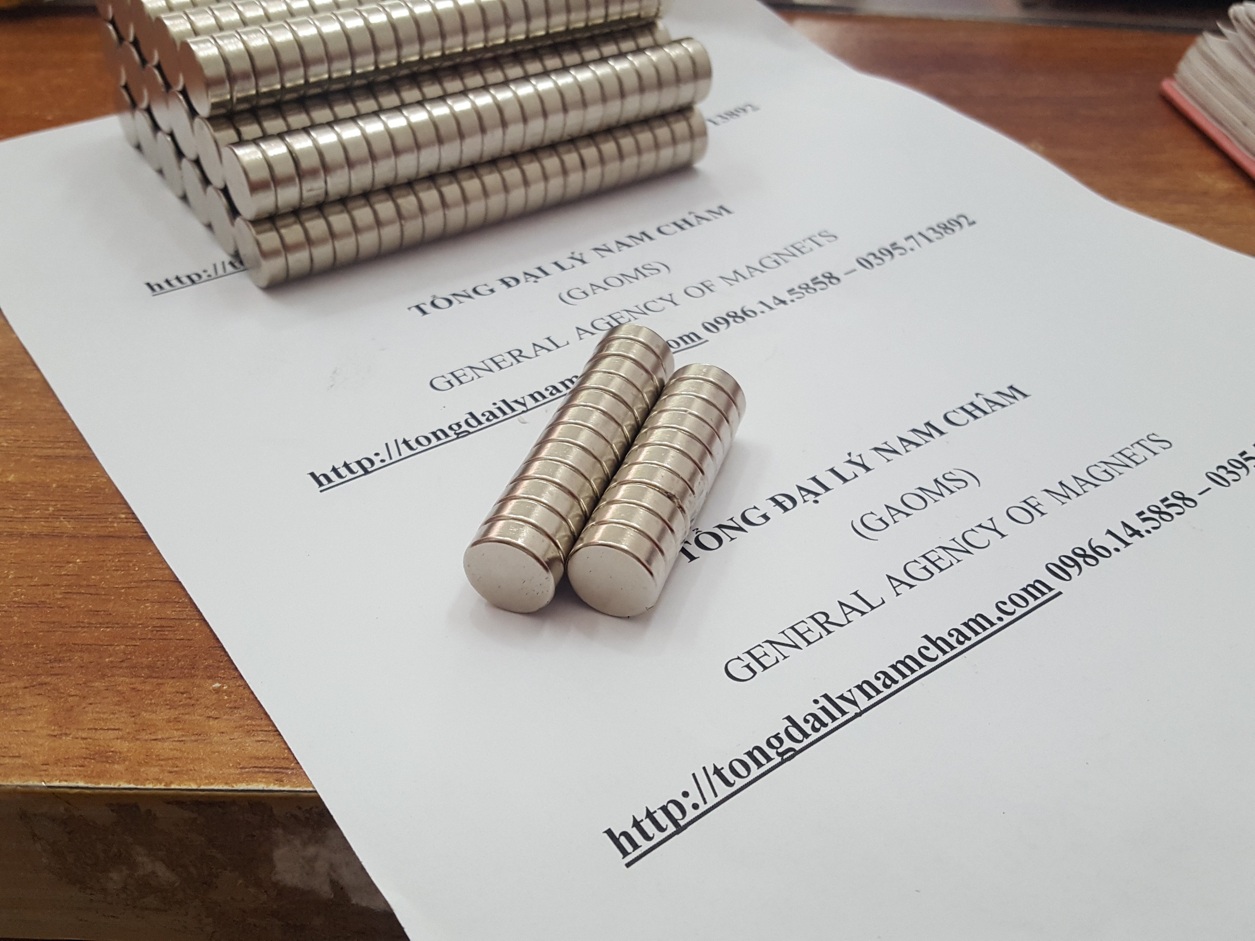 10 viên nam châm trắng 14x3mm