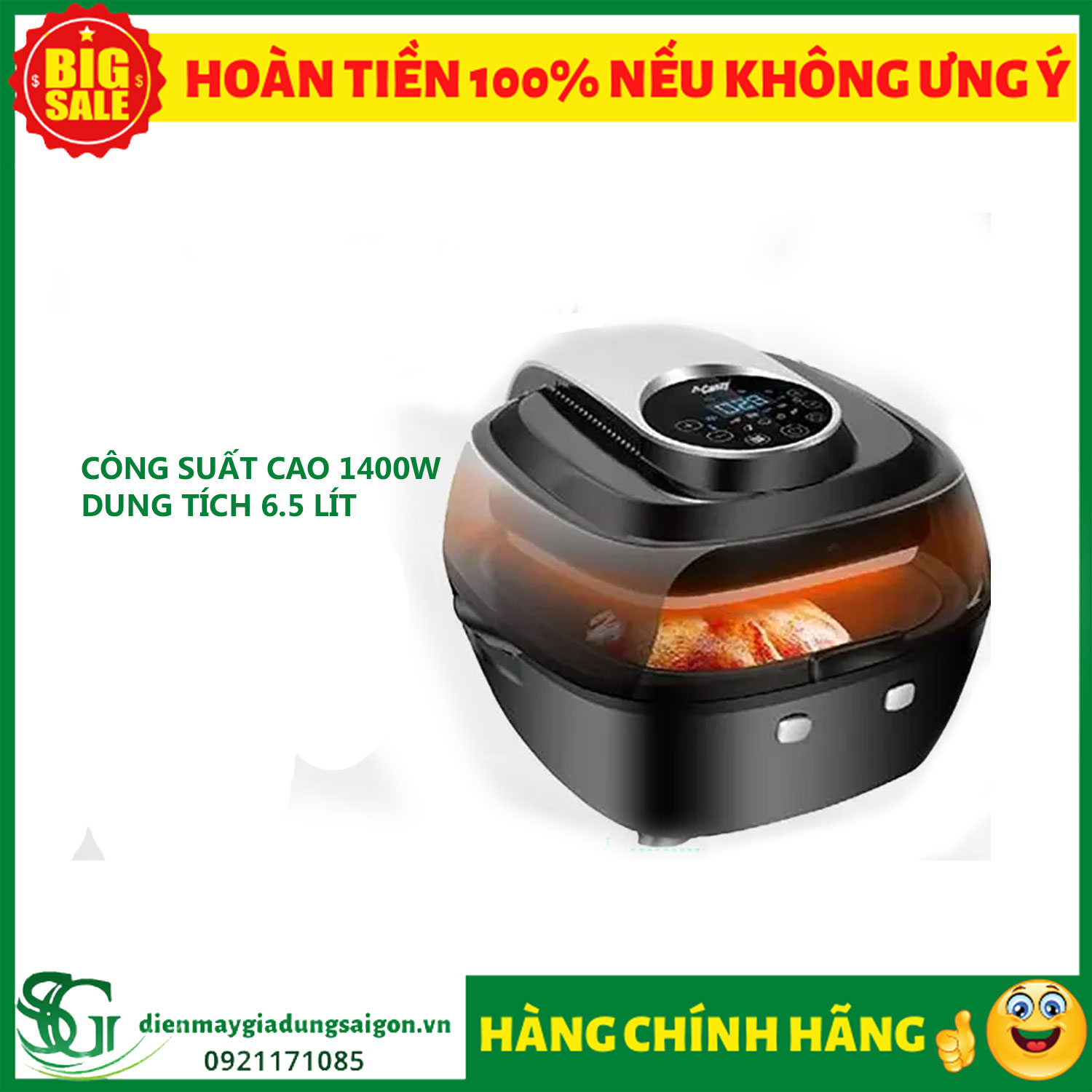 [HCM]NỒI CHIÊN KHÔNG DẦU CANZY CZ -FR06A