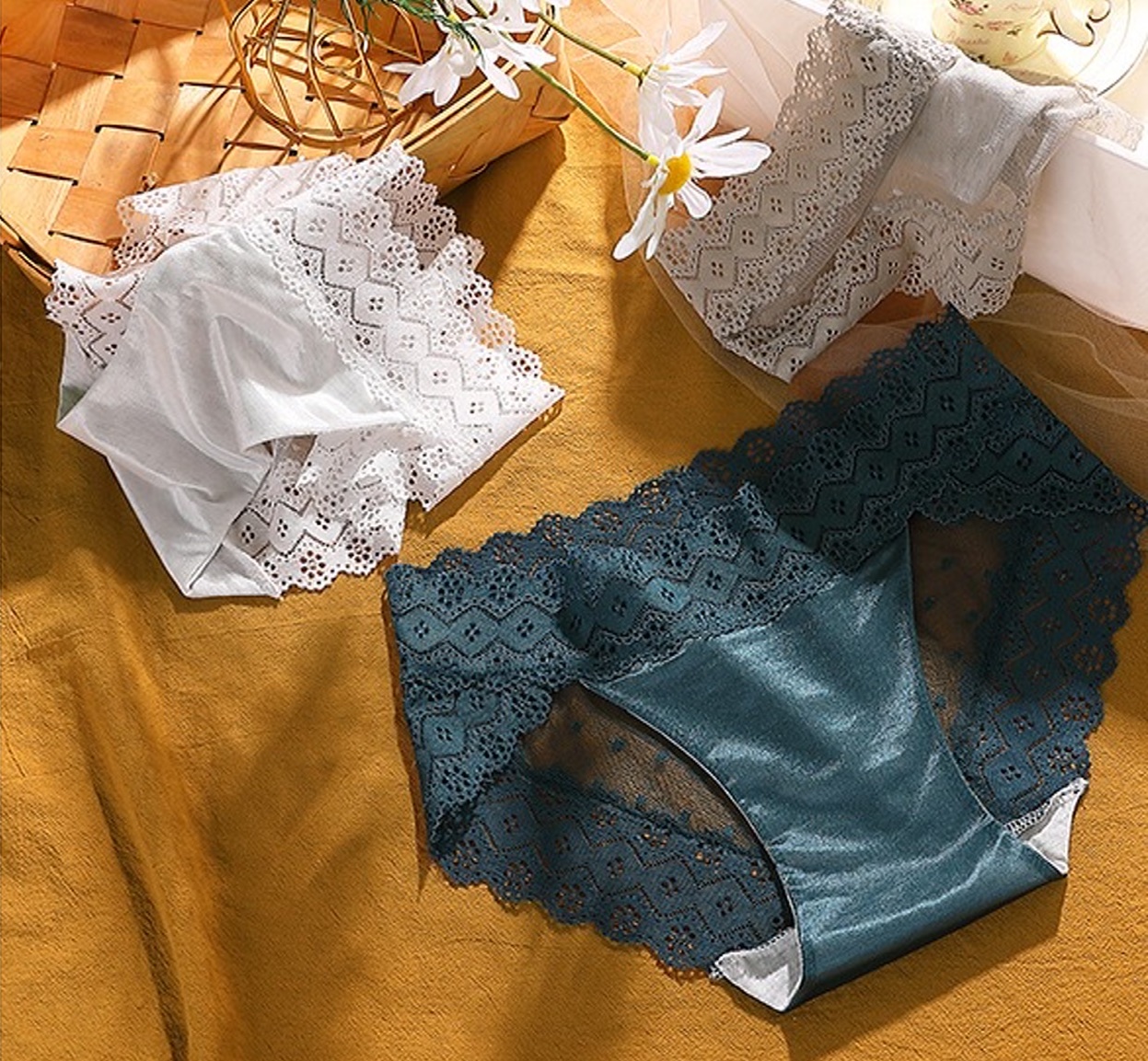 Combo 5 quần lót nữ phi bóng viền ren 1717
