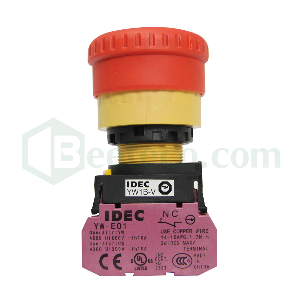 YW1B-V4E : Nút nhấn khẩn Idec phi 22